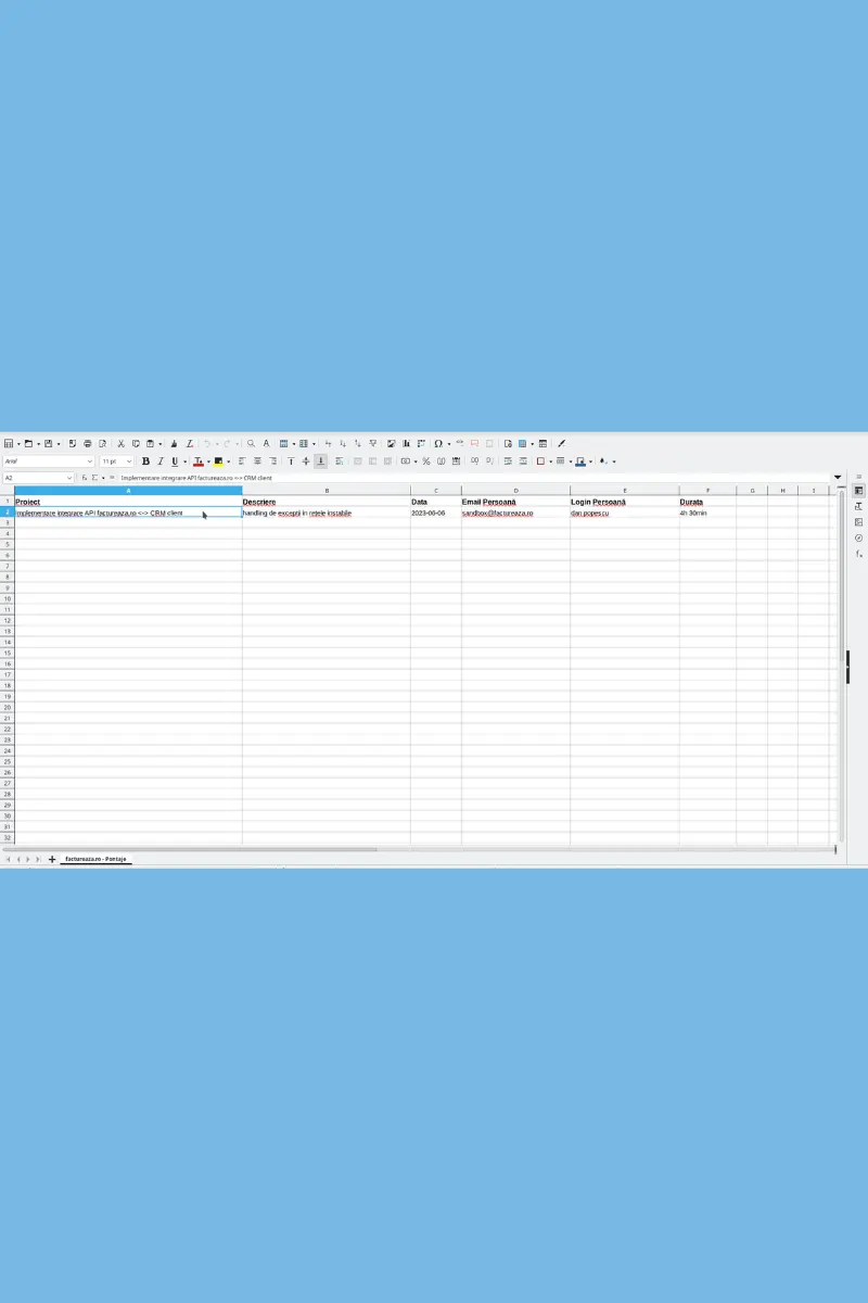 Cum generezi automat pontaje cu un import din Excel - pasul 4